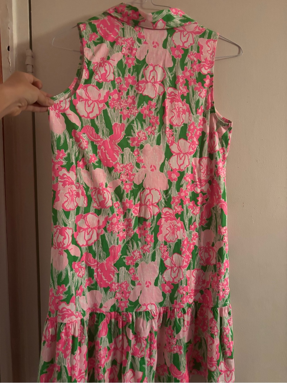 Lilly Pulitzer Pink & Green Floral Sleeveless Riegan Dress - Picture 2 of 5